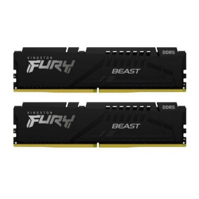 Memorija 64GB (2x 32GB) Fury Beast DDR5-5600 CL40 UDIMM Kingston KF556C40BBK2-64