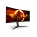 34" monitor AOC CU34G2XP-BK WQHD zakrivljen 180Hz 1ms USB Hub