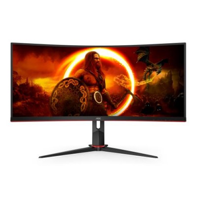 34" monitor AOC CU34G2XP-BK WQHD zakrivljen 180Hz 1ms USB Hub